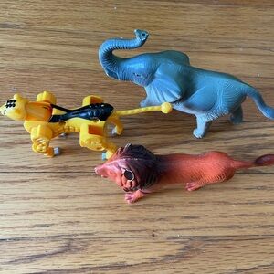 Assorted Kids Toy Animal Figures - Yellow, Gray, Orange